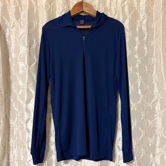 VTG Patagonia Navy Blue Capilene Half Zip Base Layer Pull-Over Long Sleeve - Picture 1 of 9